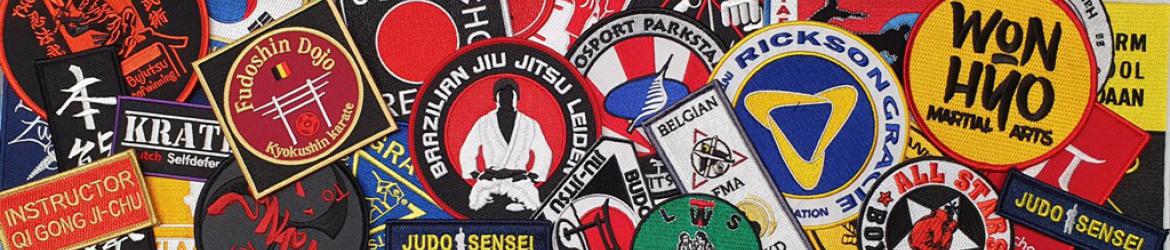 vechtsport judo karate boksen aikido emblemen badges patches bestellen sport embleem laten maken