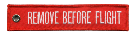 geborduurde sleutelhangers laten borduren maken remove before flight emblemen badges patches pro merchanidise 10